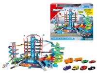 Garáž Super City + 6 autíček a vlak
